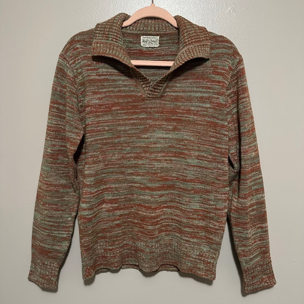Vintage Men's Collared Pullover Sweater M Mister Man Midcentury Preppy Grandpa
